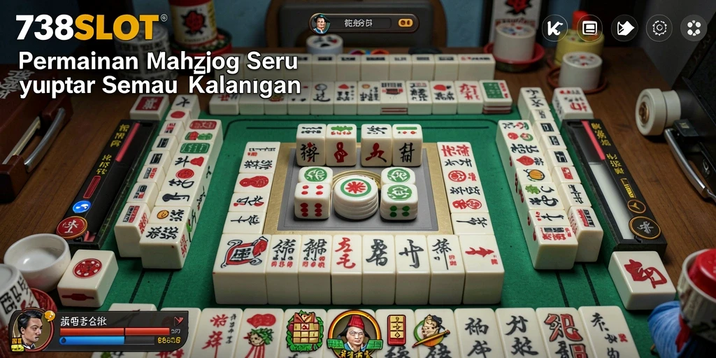 Tampilan gameplay Mahjong yang menarik di 738SLOT.