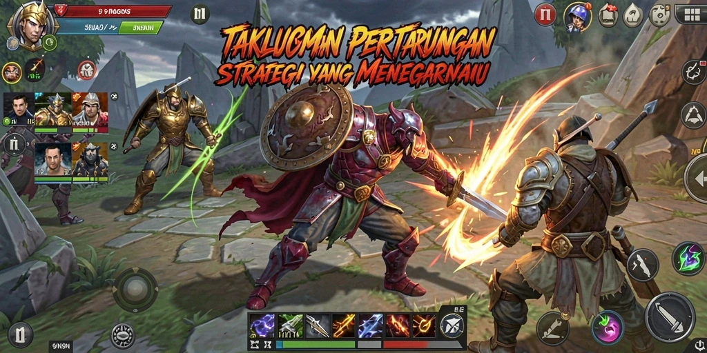 Tangkapan layar menunjukkan aksi mendebarkan dalam gameplay strategi.
