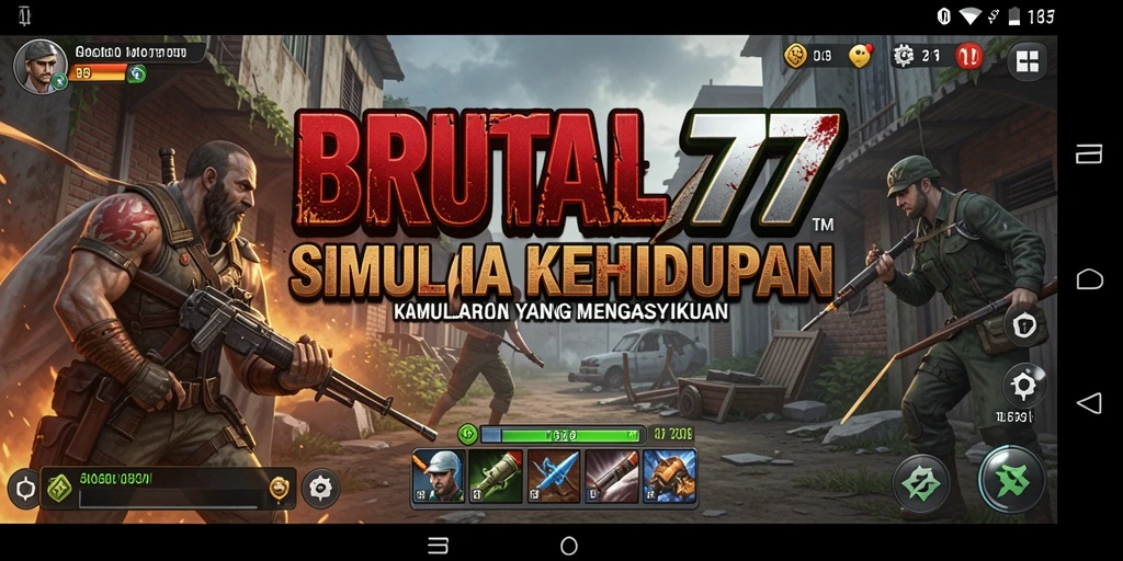 Gameplay BRUTAL77 yang menarik dan seru.