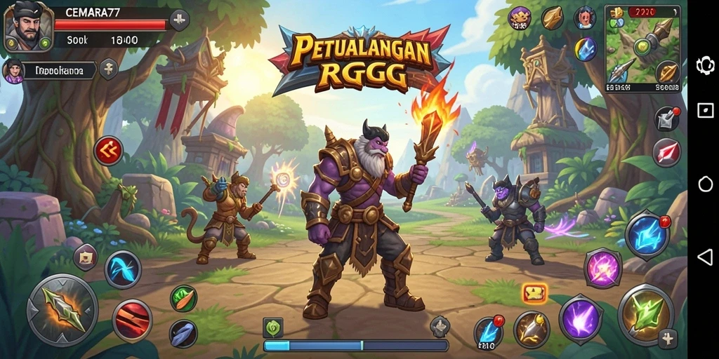 Gameplay CEMARA77 yang menarik dan penuh aksi RPG.