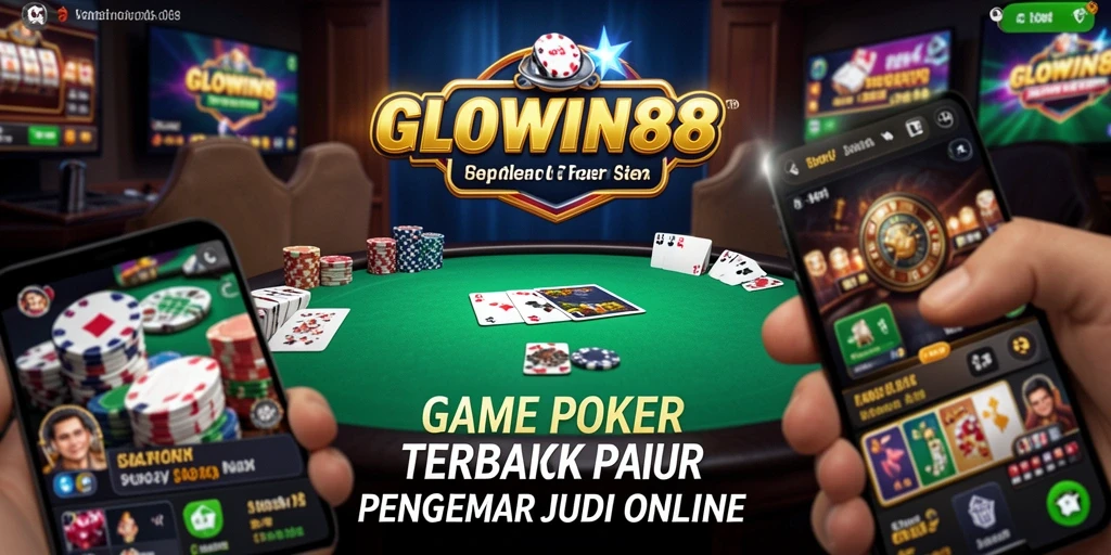 Tampilan gameplay seru dan menegangkan di GLOWIN88 poker.