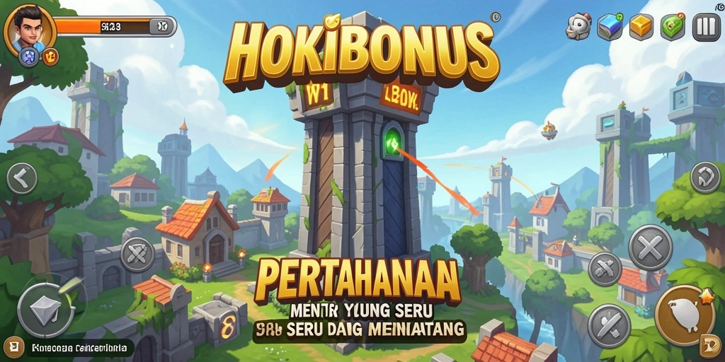 Gameplay HOKIBONUS yang menegangkan dalam Tower Defense.