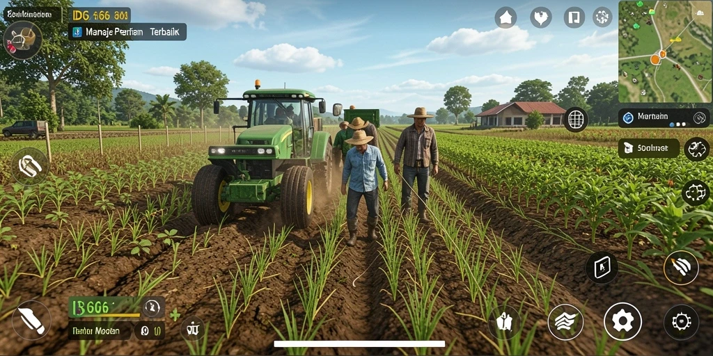 Screenshot ID66 menampilkan gameplay bertani yang seru dan interaktif.