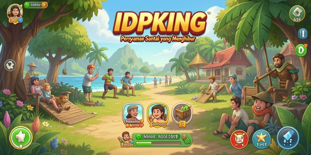 Screenshot gameplay IDPKING menampilkan keseruan permainan Casual yang penuh warna.
