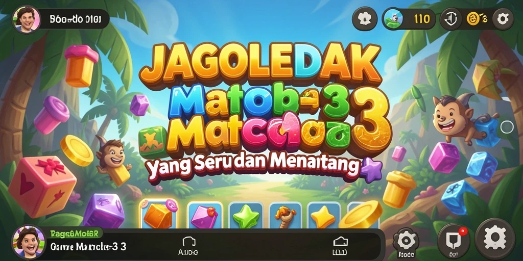 Screenshot gameplay JAGOLEDAK yang menampilkan keseruan mencocokkan elemen.