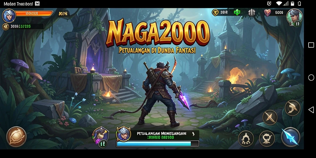 Tampilan menakjubkan dari gameplay petualangan NAGA2000 dengan berbagai karakter dan misi.
