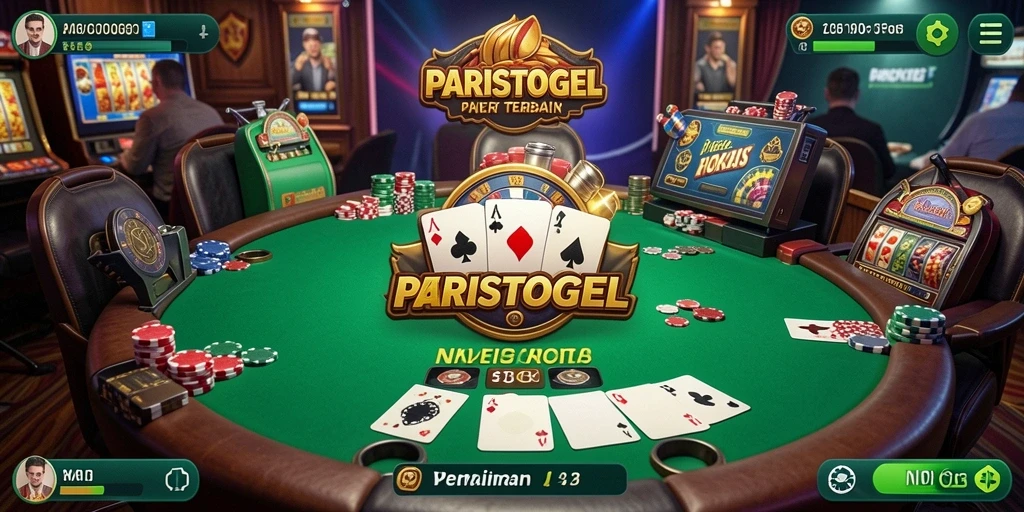 Tampilan menarik dari gameplay Poker di PARISTOGEL.