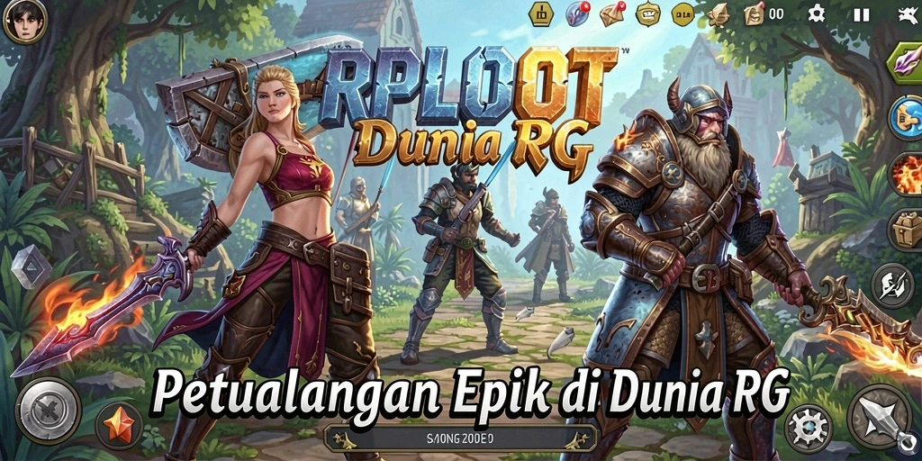Tampilan gameplay epik RPLOOT dengan karakter beraksi.