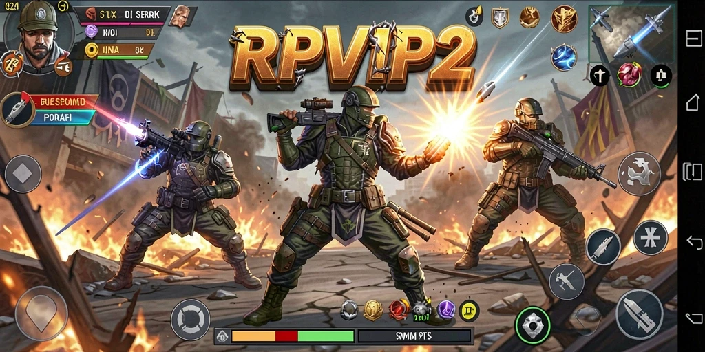 Tampilan gameplay RPVIP2 yang penuh aksi seru dan mendebarkan.
