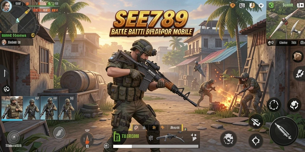 Screenshot menunjukkan momen intens dalam game Battle Royale ini.