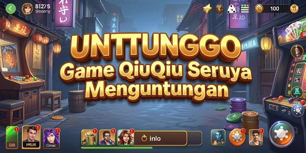 Screenshot UNTUNGGO menampilkan aksi seru dalam permainan QiuQiu.