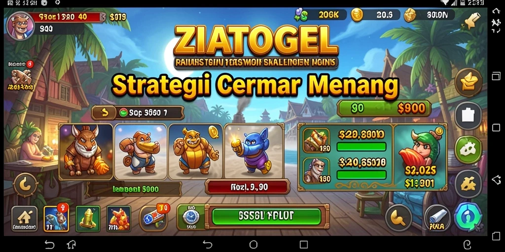 Tampilan gameplay ZIATOGEL yang menampilkan strategi seru dan mendalam.